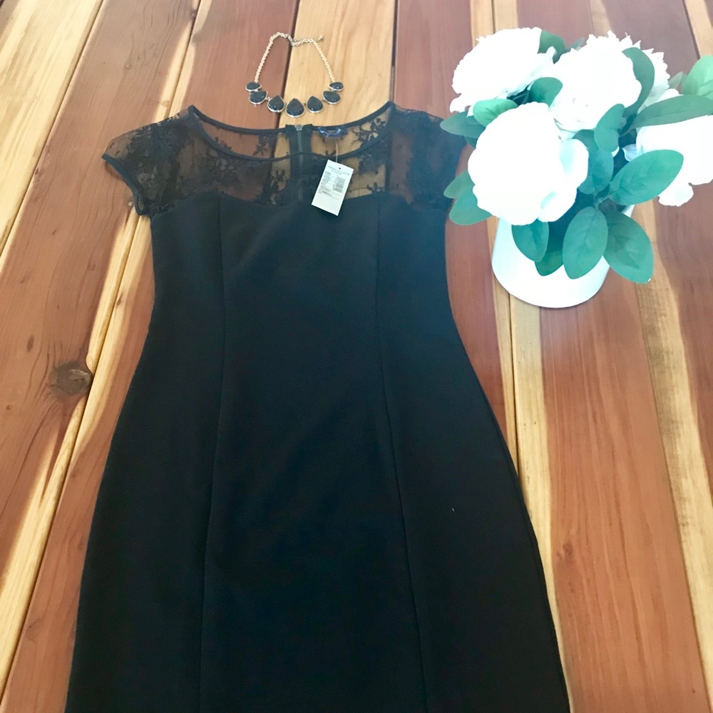 Black American eagle lace cocktail dress